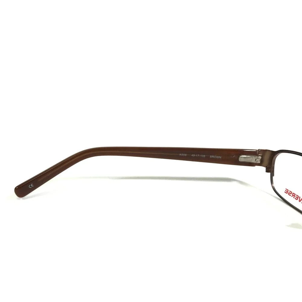 Converse Kids Eyeglasses Frames K006 BROWN Rectangular Half Rim 49-17-135